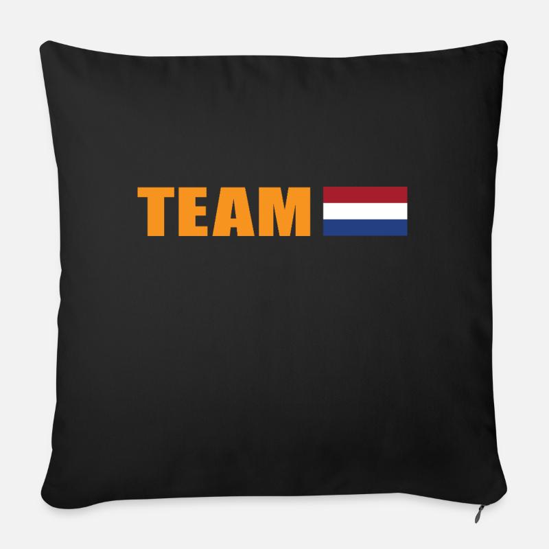 Support Team Holland - Sofa pillow with filling 45cm x 45cm - black