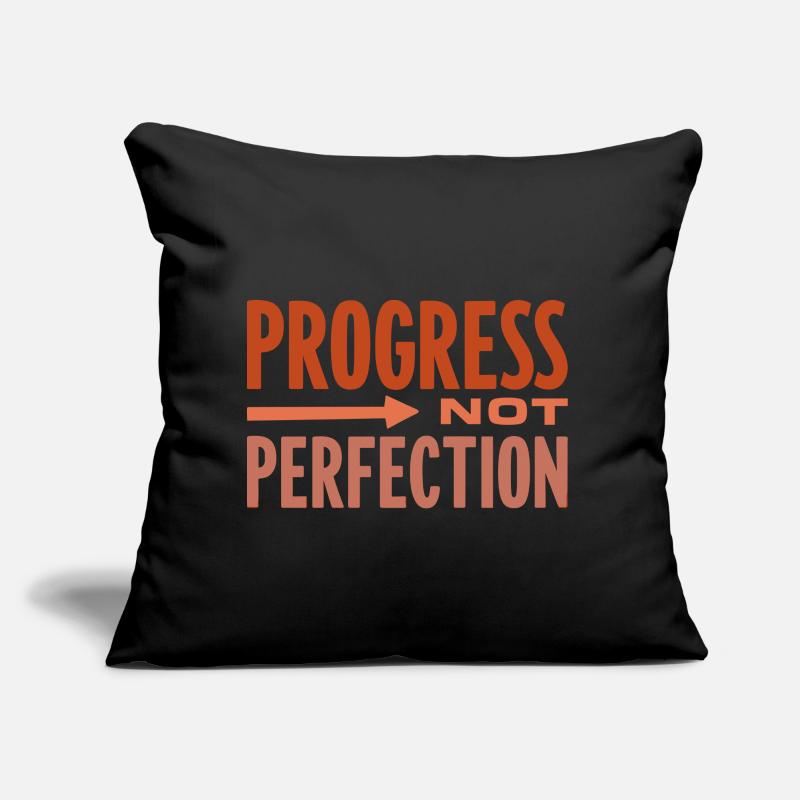 Le progrès, pas la perfection Le progrès compte Coussin et housse de 45 x 45 cm