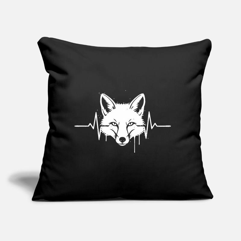 Fuchs Kopf Herzschlag Graffiti Vektor Sofakissen mit Füllung 45 x 45 cm