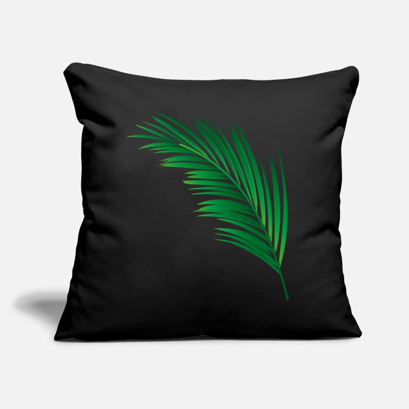 single green palm leaf Sofa pillow with filling 45cm x 45cm