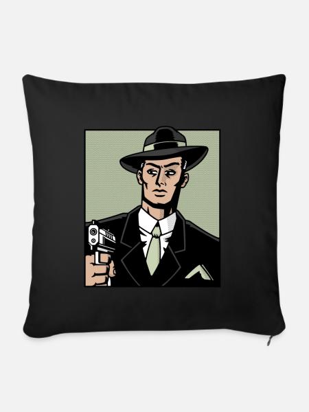 Gangster - Sofakissen mit Füllung 45 x 45 cm - Schwarz