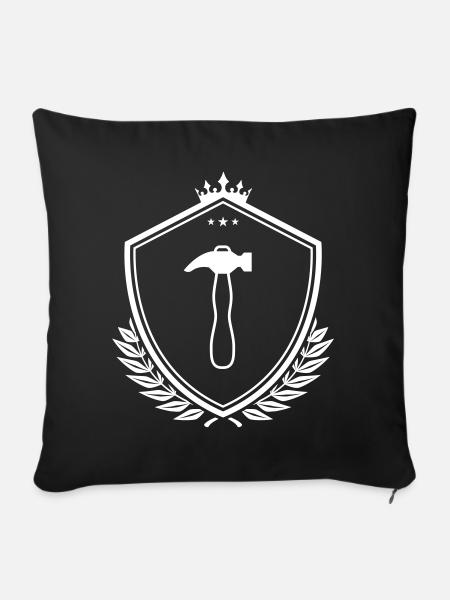 Hammer Schild - Sofakissen mit Füllung 45 x 45 cm - Schwarz