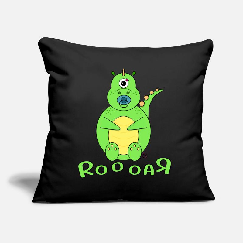 Dino Baby Name Garçon Coussin et housse de 45 x 45 cm