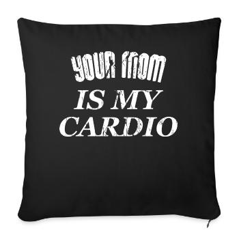 TA MÈRE EST MON CARDIO - Coussin et housse de 45 x 45 cm - noir - Devant