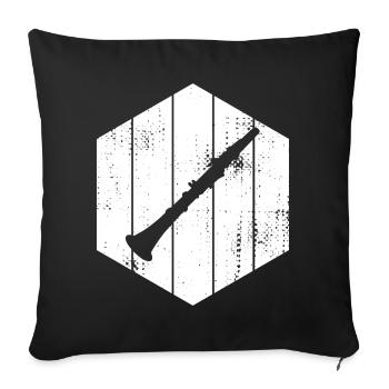 Clarinette - Coussin et housse de 45 x 45 cm - noir - Devant