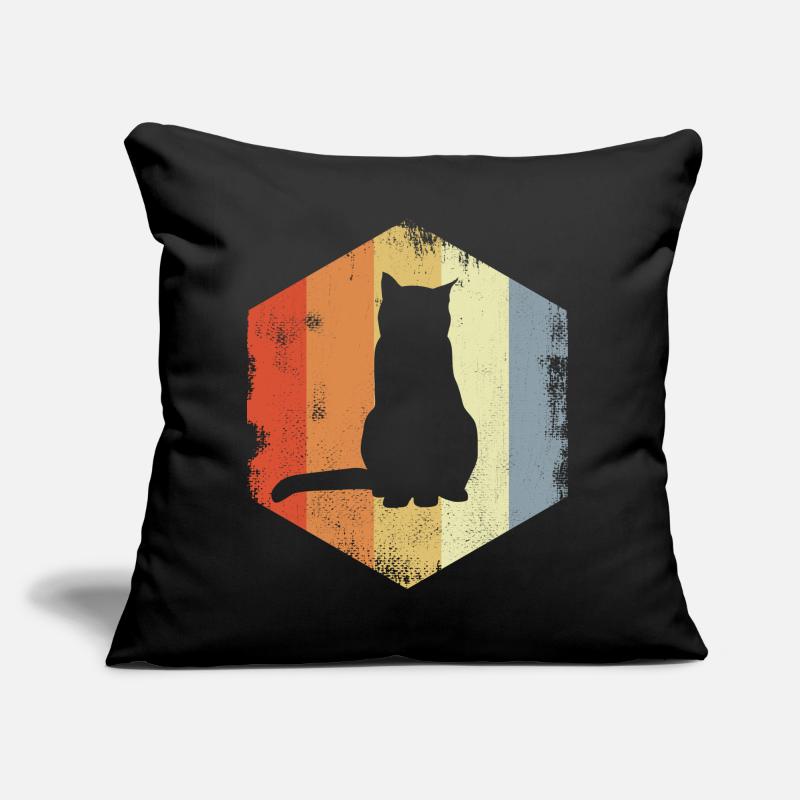 Chat rétro Coussin et housse de 45 x 45 cm