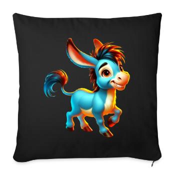 Donkey Mule - Sofa pillow with filling 45cm x 45cm - black - Front