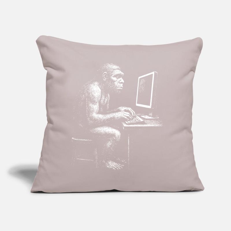 Digital Coder Homo Erectus Geschenk Sofakissen mit Füllung 45 x 45 cm