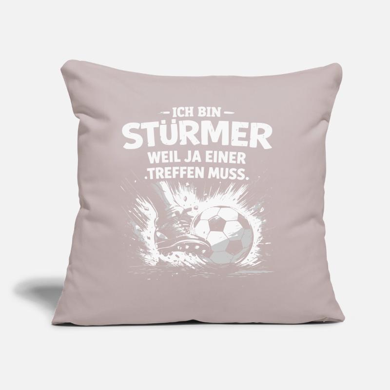 Je suis attaquant – parce que quelqu’un doit marquer Coussin et housse de 45 x 45 cm