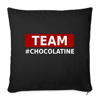 TEAM #CHOCOLATINE - Coussin et housse de 45 x 45 cm - noir - Devant