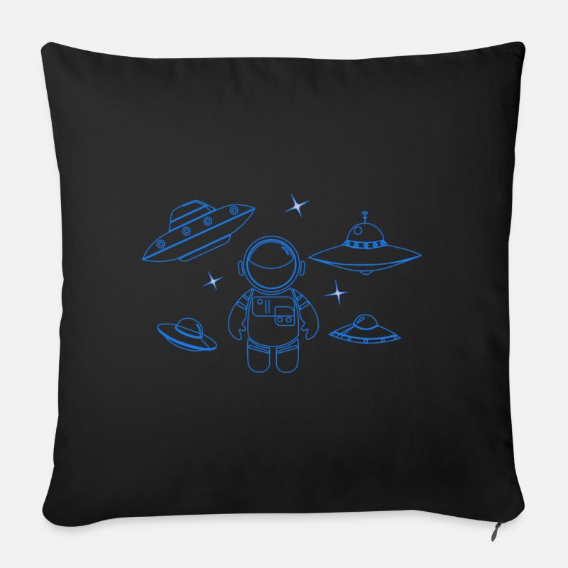 Space blau-transparent - Sofakissen mit Füllung 45 x 45 cm - Schwarz