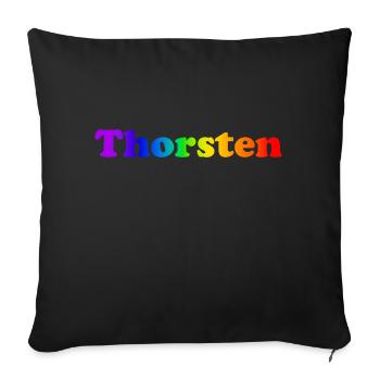 Thorsten - Sofakissen mit Füllung 45 x 45 cm - Schwarz - Vorne