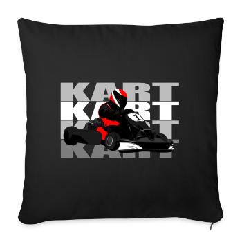 Kart - Sofakissen mit Füllung 45 x 45 cm - Schwarz - Vorne