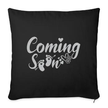 coming soon - Sofa pillow with filling 45cm x 45cm - black - Front