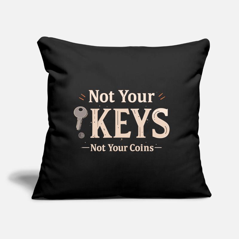 Pas vos clés - Dire Bitcoin Wallet Coussin et housse de 45 x 45 cm