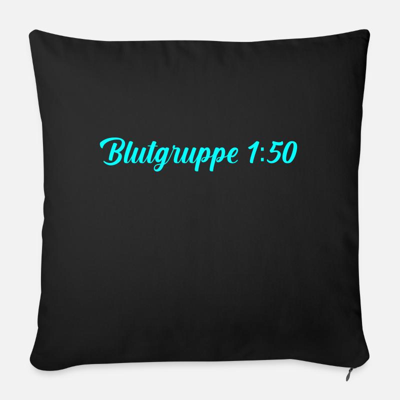 Blutgruppe 1:50 - Sofakissen mit Füllung 45 x 45 cm - Schwarz