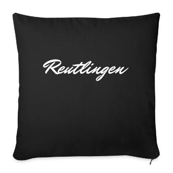 Reutlingen - Sofakissen mit Füllung 45 x 45 cm - Schwarz - Vorne