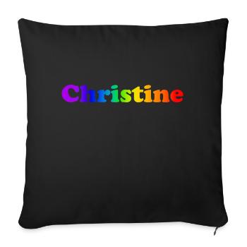 Christine - Sofakissen mit Füllung 45 x 45 cm - Schwarz - Vorne