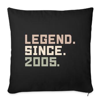 Les légendes sont nées en 2005 Idées cadeaux 2005 - Coussin et housse de 45 x 45 cm - noir - Devant