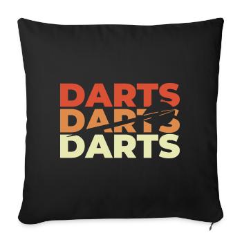 Fléchette Look rétro - Coussin et housse de 45 x 45 cm - noir - Devant