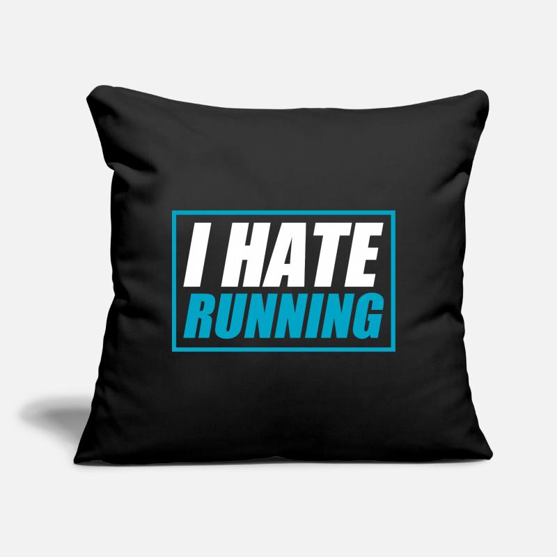 I hate running funny running jogging runner Sofa pillow with filling 45cm x 45cm