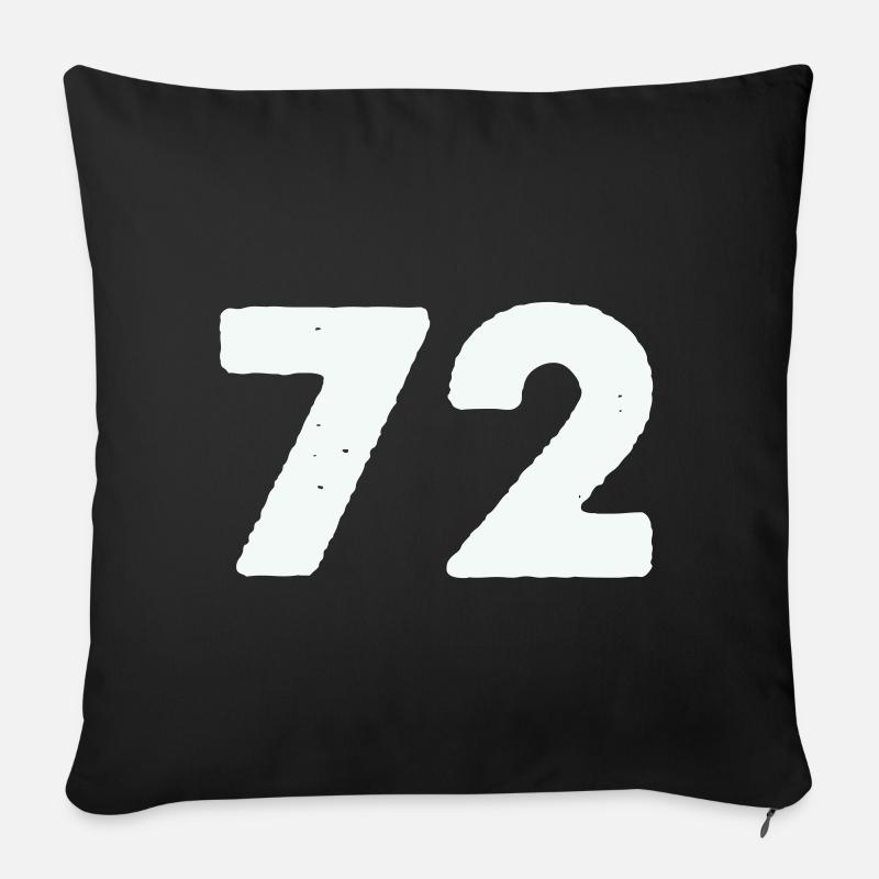 72 - Sofa pillow with filling 45cm x 45cm - black