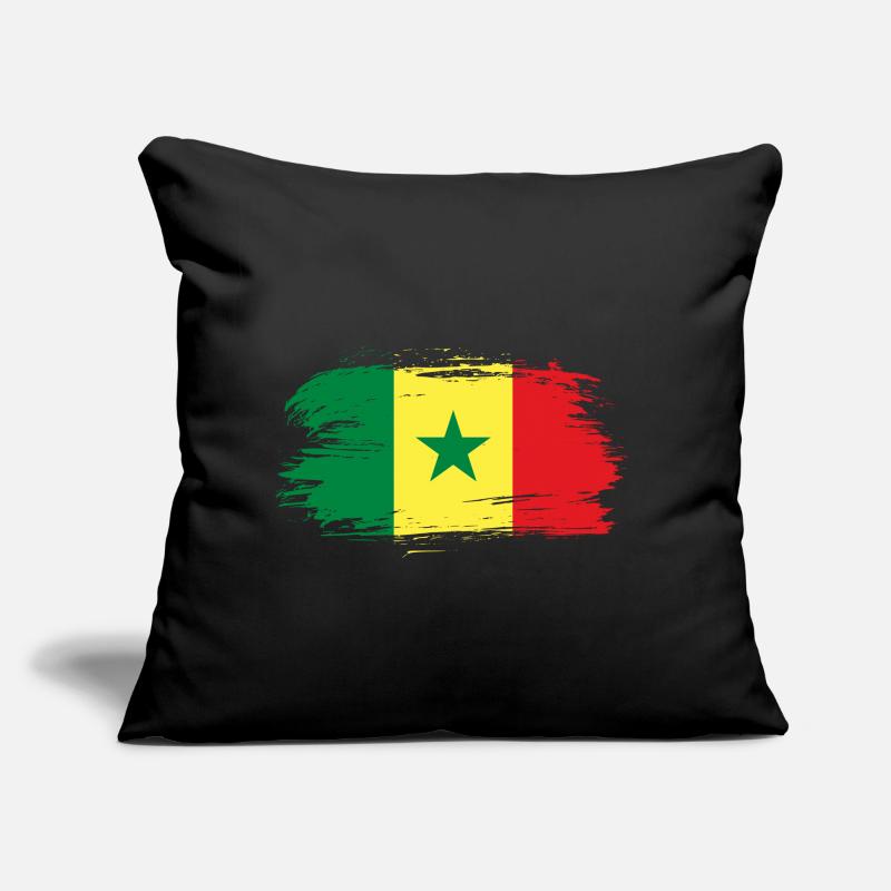 Drapeau drapeau sénégalais Coussin et housse de 45 x 45 cm