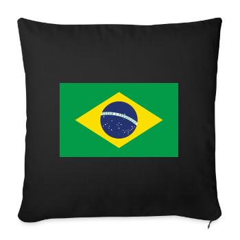 Flag of Brazil - Sofa pillow with filling 45cm x 45cm - black - Front