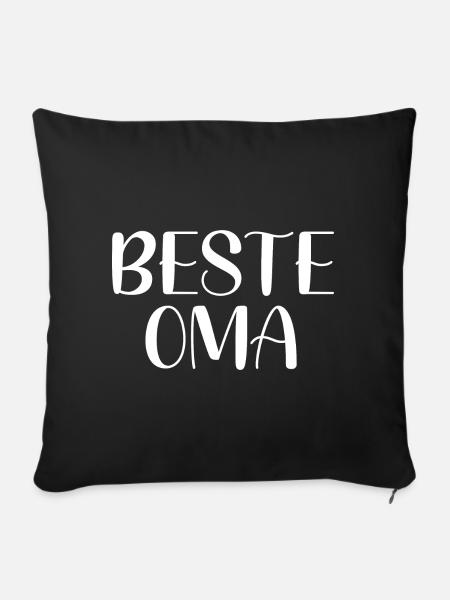 Beste Oma - Sofakissen mit Füllung 45 x 45 cm - Schwarz