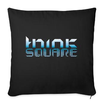 Think square - mania of the corner - Sofa pillow with filling 45cm x 45cm - black - Front