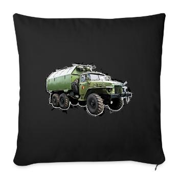 Ural 375 D - Sofakissen mit Füllung 45 x 45 cm - Schwarz - Vorne