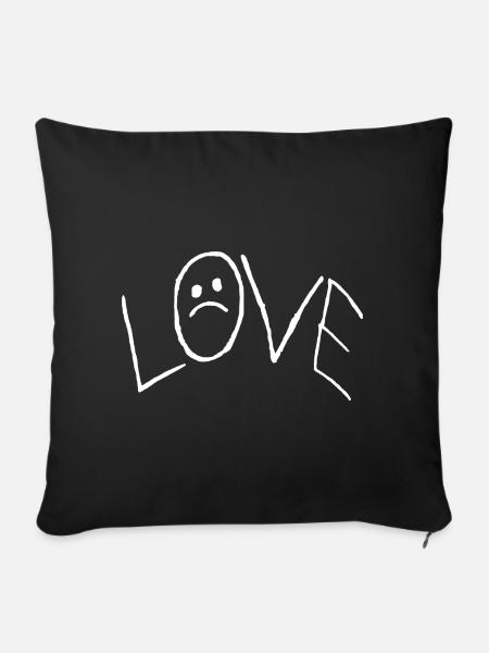 LIL PEEP LOVE - L☹VE - Sofakissen mit Füllung 45 x 45 cm - Schwarz