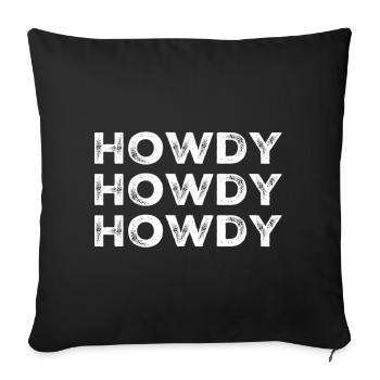 Howdy - Sofa pillow with filling 45cm x 45cm - black - Front