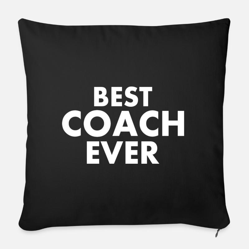 Best coach ever - Sofakissen mit Füllung 45 x 45 cm - Schwarz