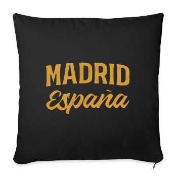 Madrid Spain Gold Font - Sofa pillow with filling 45cm x 45cm - black - Front