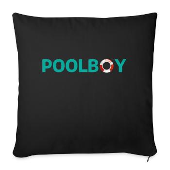 Pool Boy Natation Sauveteur - Coussin et housse de 45 x 45 cm - noir - Devant