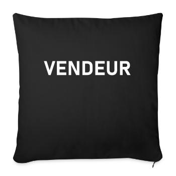 VENDEUR - Coussin et housse de 45 x 45 cm - noir - Devant