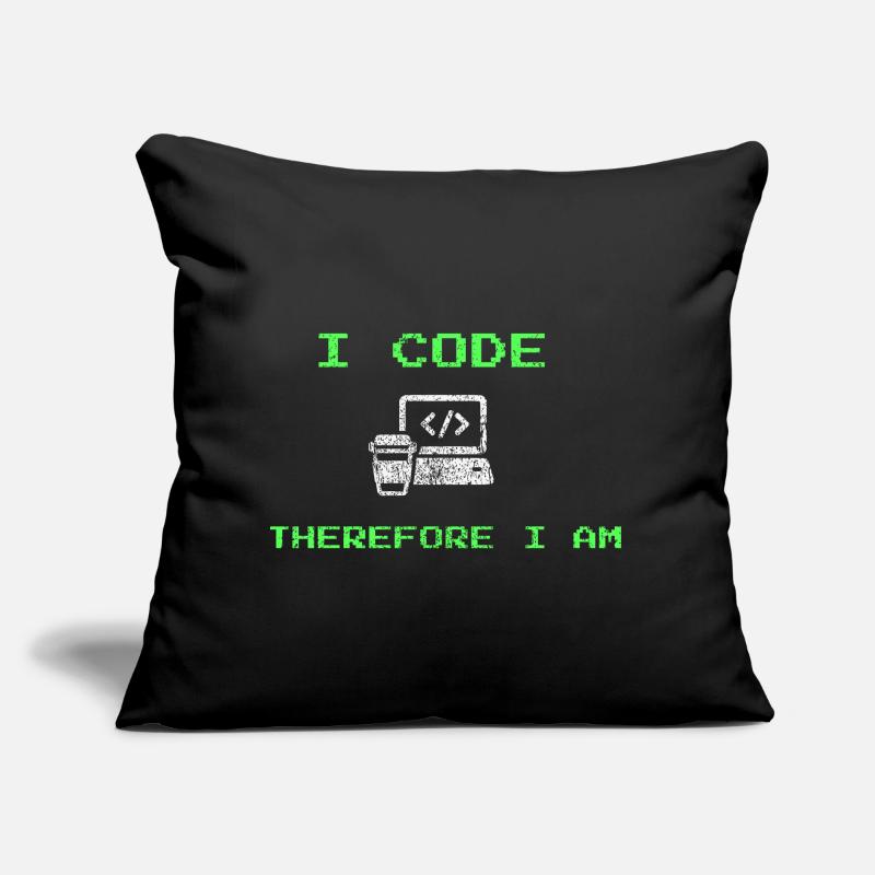 I Code Therefore I Am – Funny Developer Tee Sofa pillow with filling 45cm x 45cm