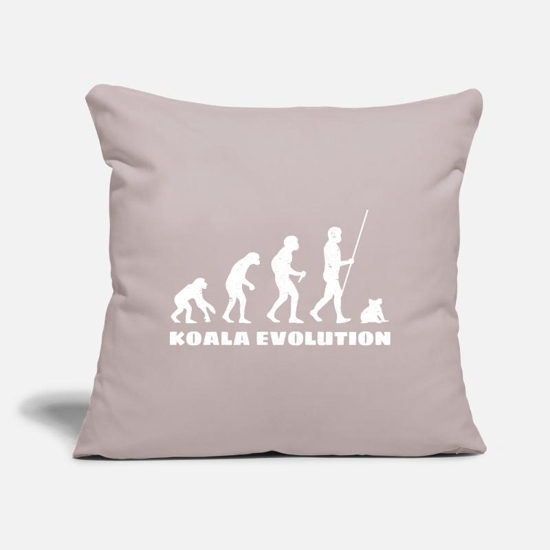 Évolution du koala Coussin et housse de 45 x 45 cm