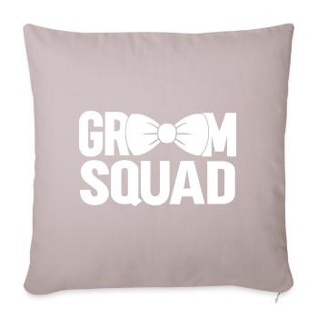 Escouade de mariés - Coussin et housse de 45 x 45 cm - taupe clair - Devant