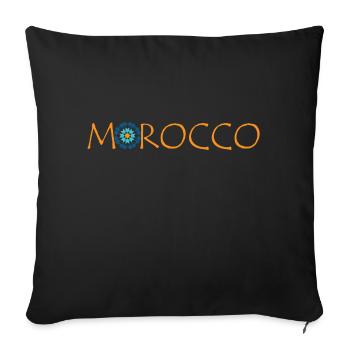 morocco zellige carrelage marocain Maghreb - Sofakissen mit Füllung 45 x 45 cm - Schwarz - Vorne