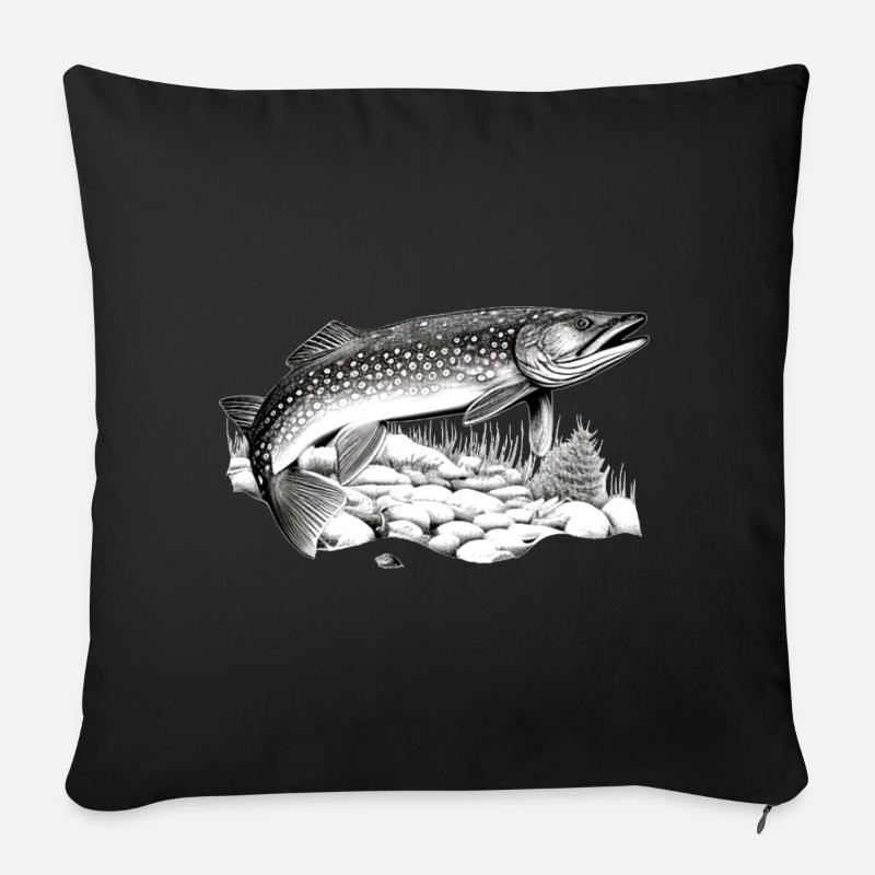 Hecht - Sofakissen mit Füllung 45 x 45 cm - Schwarz