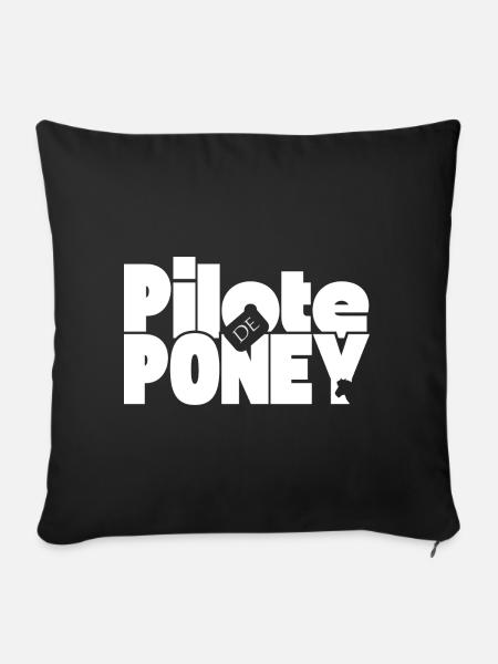 Pony-Pilot - Sofakissen mit Füllung 45 x 45 cm - Schwarz
