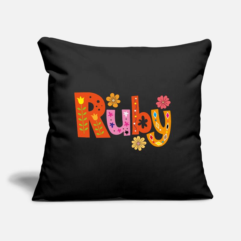 Personalisierter Ruby-Name Sofakissen mit Füllung 45 x 45 cm