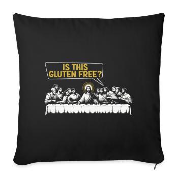 Glutenfreie Glutenunverträglichkeit Zöliakie - Sofakissen mit Füllung 45 x 45 cm - Schwarz - Vorne
