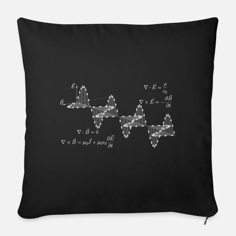 Maxwell-Gleichungen - Sofakissen mit Füllung 45 x 45 cm - Schwarz