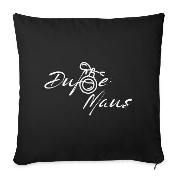 Dufte Maus 2.0 white letters - Sofakissen mit Füllung 45 x 45 cm - Schwarz - Vorne