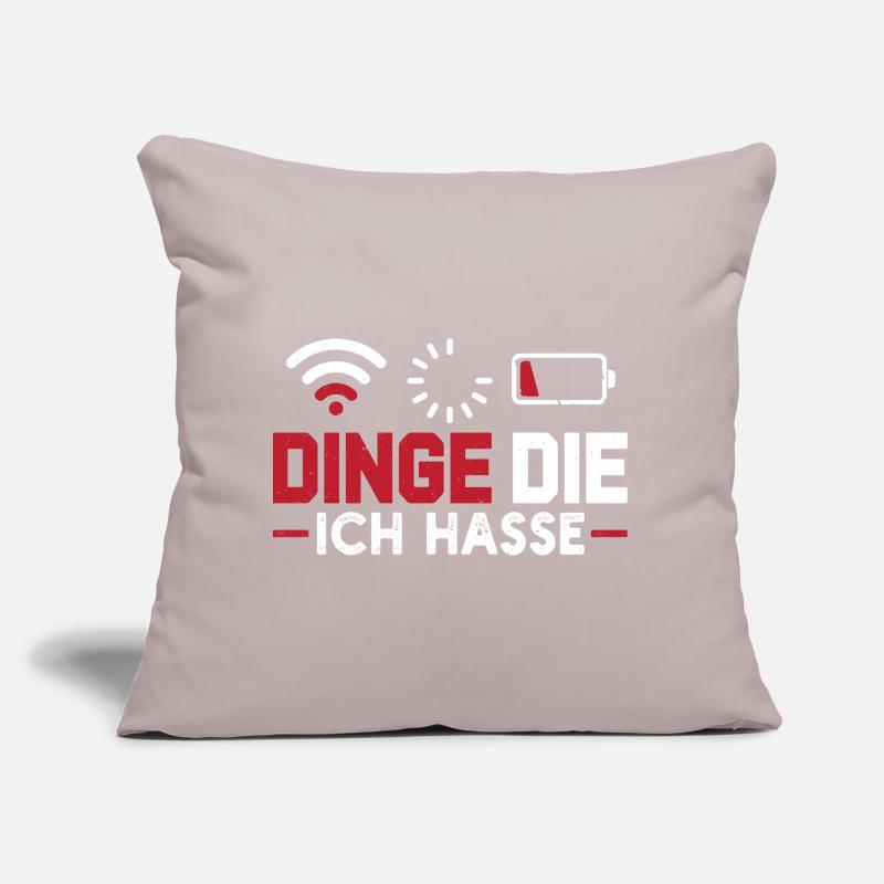 Nerd Computer DINGE DIE ICH HASSE LUSTIG Sofakissen mit Füllung 45 x 45 cm