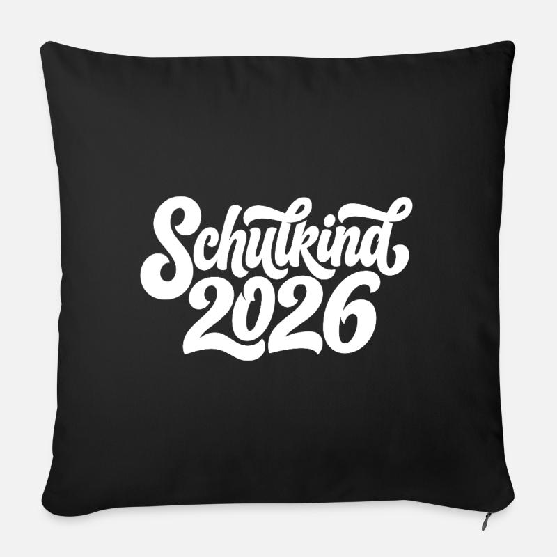 Schulkind 2026 - Sofakissen mit Füllung 45 x 45 cm - Schwarz