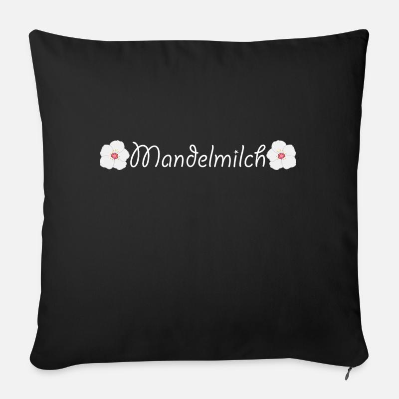 Mandelmilch - Sofakissen mit Füllung 45 x 45 cm - Schwarz